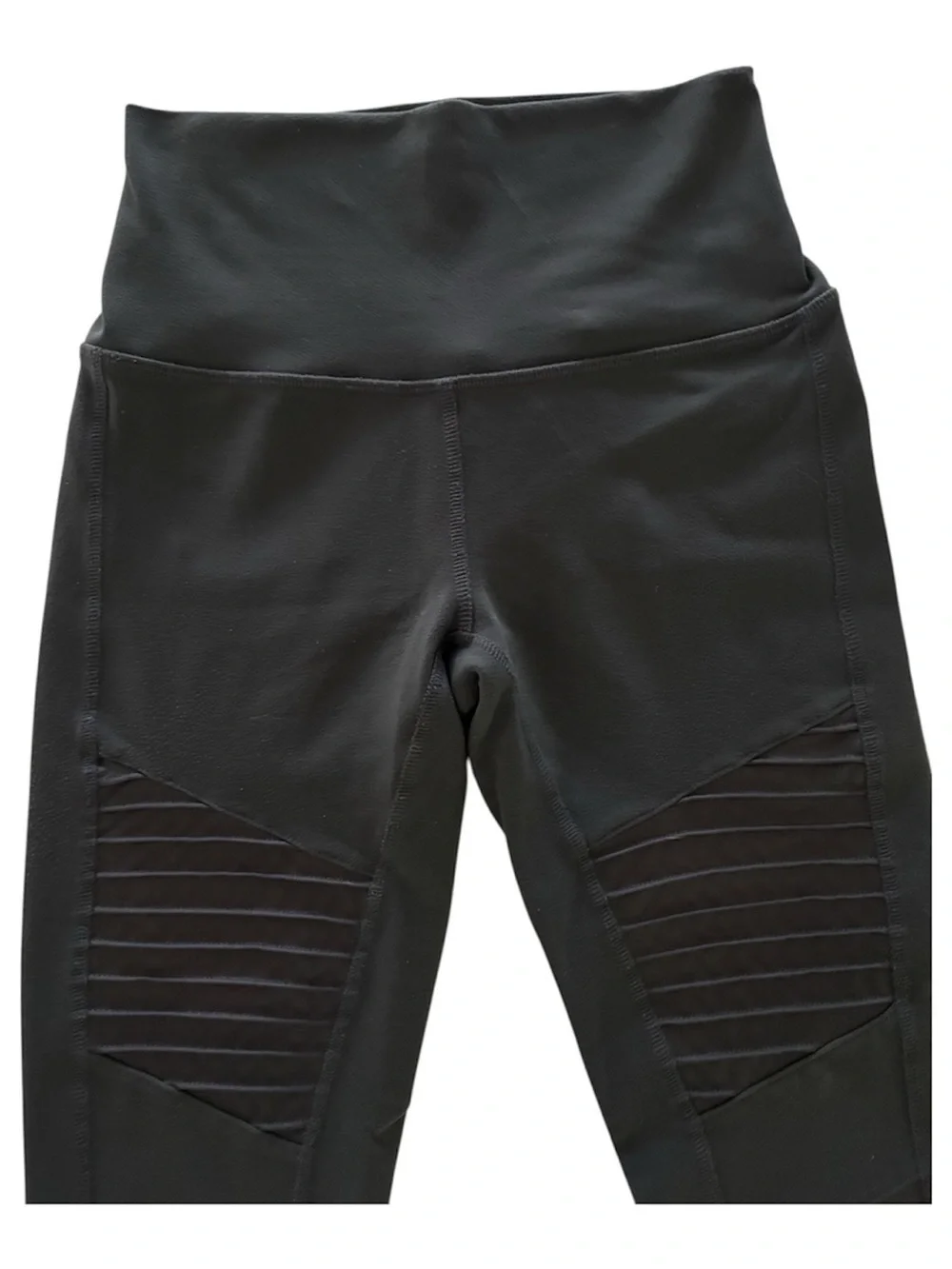 ALO Yoga Women's Gray High-Waist Moto Leggings